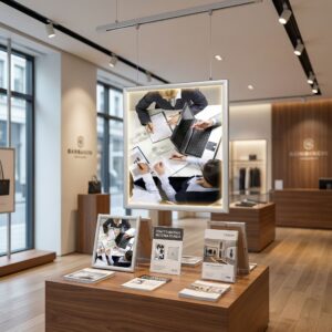 Φωτεινή κορνίζα Super Slim Κρεμαστή Διπλής όψης LED