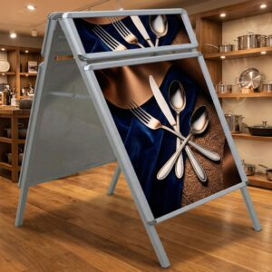 Alu Line Stand DS-10A με έξτρα θέση για λογότυπο