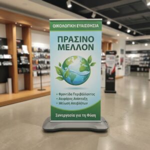 DS-10WR ROLL UP ΔΙΠΛΗΣ ΟΨΗΣ ΜΕ ΒΑΣΗ ΝΕΡΟΥ